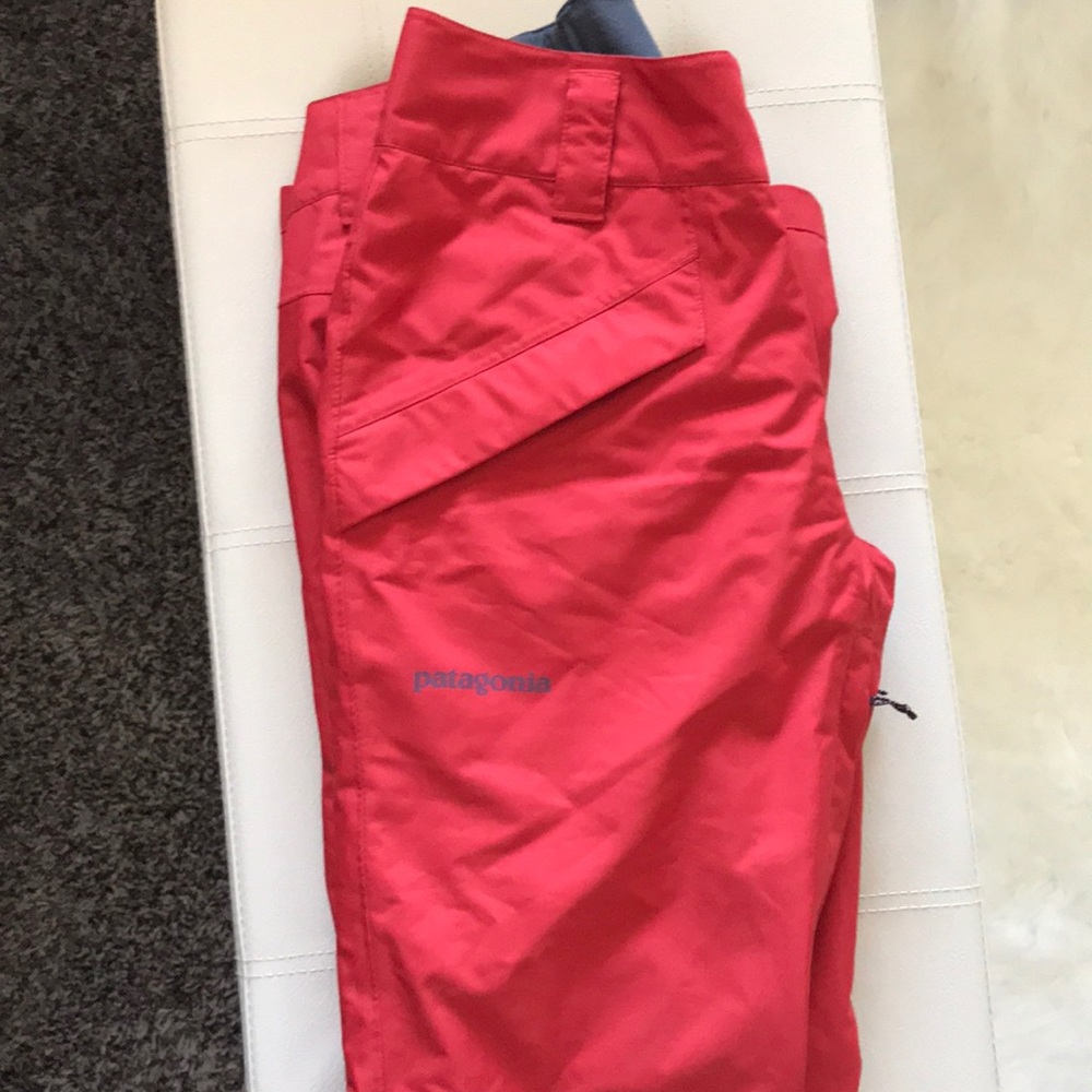 Women’s Red Patagonia Snow Pants, Size Small